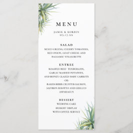 Rustic Handflatan Löv Beach Wedding Menu Meny