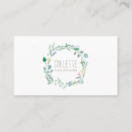 Rustic Handmade Greenery Visitkort