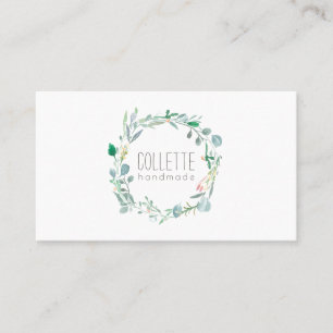Rustic Handmade Greenery Visitkort