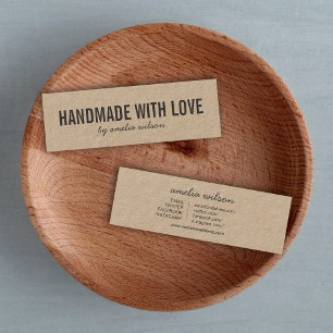Rustic Handmade med Kärlek Kraft Social Media Mini Visitkort