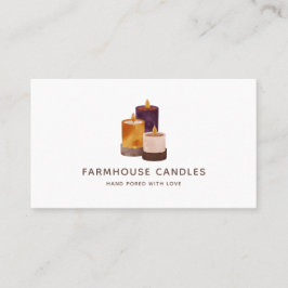 Rustic Handmade Terra Cotta Candles Hälsa Visitkort