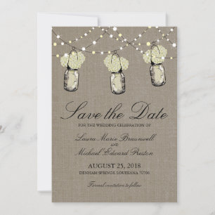 Rustic Hanging Mason Burk Hydrangea Spara datumet