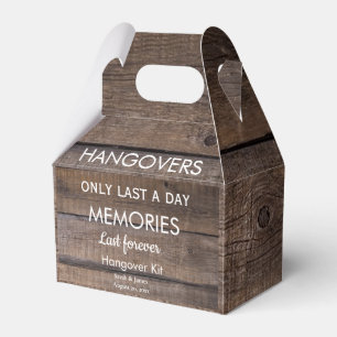Rustic Hangover Kit Barn Landsbyggsbröllop Party Presentaskar