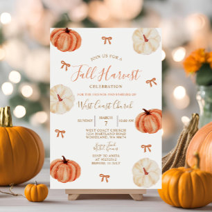 Rustic Harvest Pumpkin Party Fall Fest Community Inbjudningar