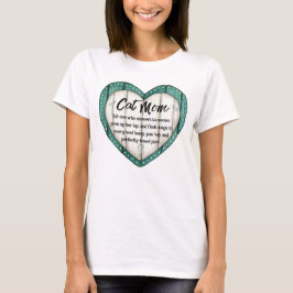 Rustic Heart Cat Mamma Kvinnor i T- Shirt T Shirt