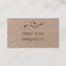 Rustic Heart Faux Kraft Papper handgjord med Kärle