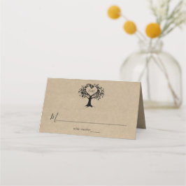Rustic Heart Träd Bröllop-samlingen Placeringskort