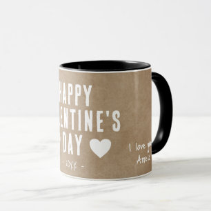Rustic Hearts Glad Alla hjärtans dag Boykompis Mugg