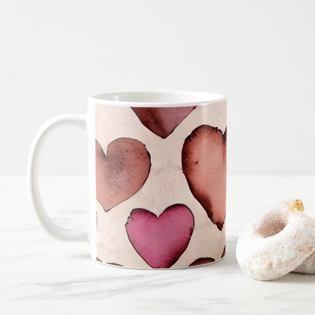 Rustic Hearts Kaffemugg (Med munk)