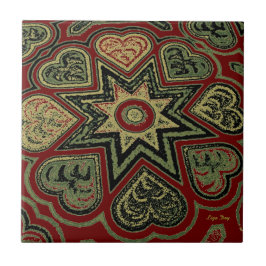 "Rustic Hearts" Trivet/Tile Kakelplatta