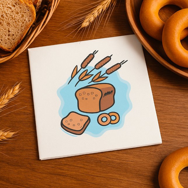 Rustic Hel Grain Bread Farmhouse Food Pappersservett (Skapare uppladdad)