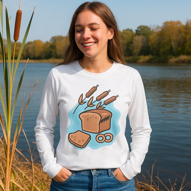 Rustic Hel Grain Bread Farmhouse Food T Shirt (Skapare uppladdad)
