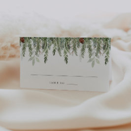 Rustic Helgdag Greenery Bröllop-platskort Placeringskort