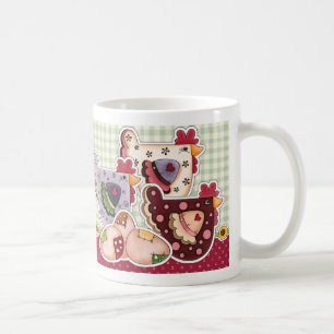 Rustic Hens och Tupp Påsk Gift Kaffemugg