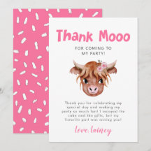 Rustic Highland Cow Girls Birthday