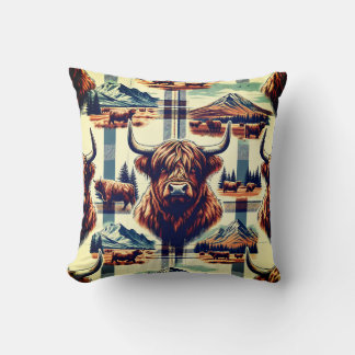 Rustic Highland Cow Play Dekorativ kudde