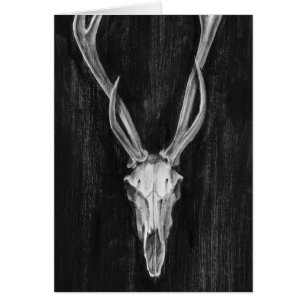 Rustic Hjort Animal Head Hälsningskort
