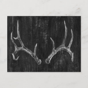 Rustic Hjort Animal Head på kontrollpanelen Vykort