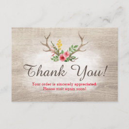 Rustic Hjort Antler Bohemian Blommigt Wood Tack