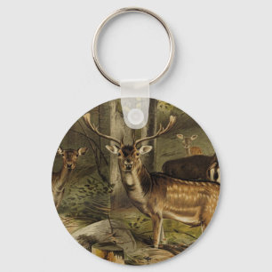 Rustic Hjort Antlers Hunting Nyckelring