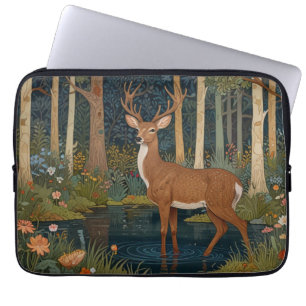 Rustic hjort boho woodland Forest greenery Laptop Fodral