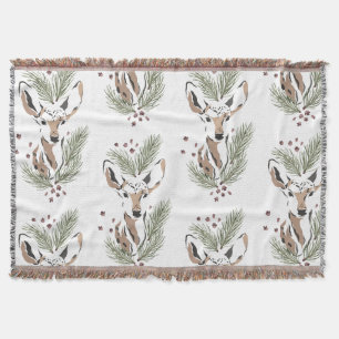 Rustic hjort Helgdag Decor Filt