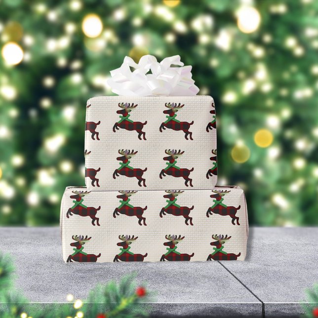 Rustic Hjort Red Boho Mönster Presentpapper (Skapare uppladdad)