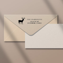 Rustic Hjort Returadress Självfärgande Stämpel