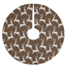 Rustic Hjort Träd Skirt Julgransmatta Borstad Polyester