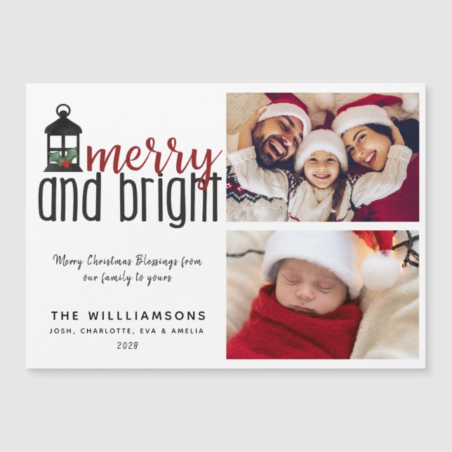 Rustic Holly Merry och Bright 2 Photo jul (Framsida)