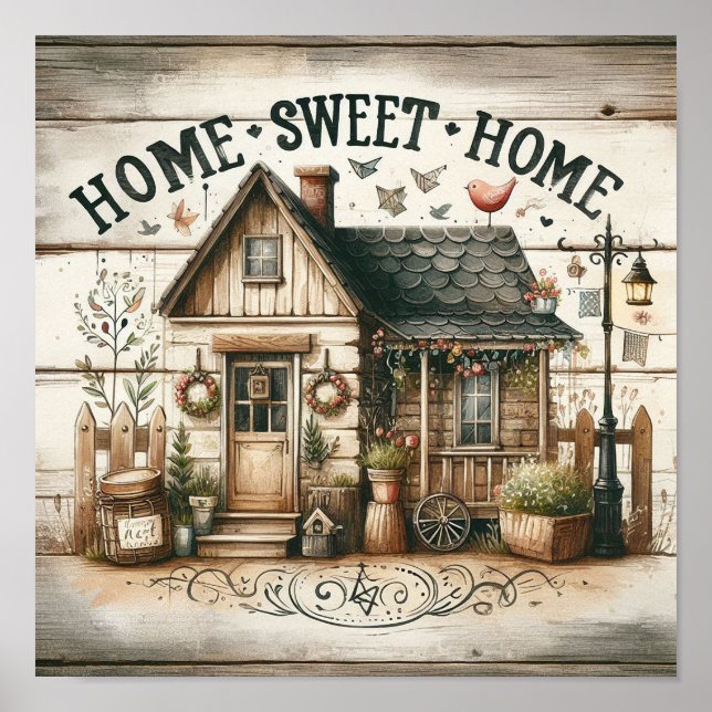 Rustic Home Sweet Home 2 Poster (Framsidan)