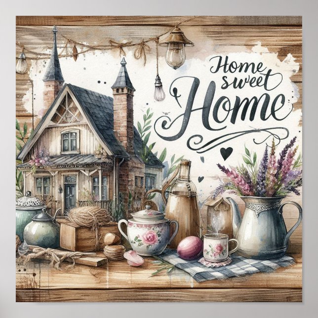 Rustic Home Sweet Home 4 Poster (Framsidan)