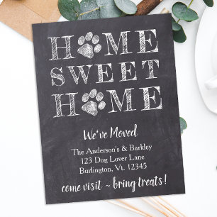 Rustic Home Sweet Home Vi har flyttat Hund Pet Fly Meddelande