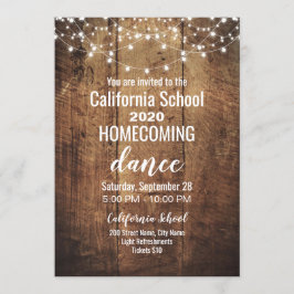 Rustic Homecoming Dance-inbjudan Inbjudningar