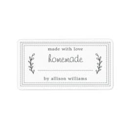 Rustic Homemade Baked Goods Sylt Canning Kraft Adressetikett