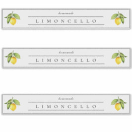 Rustic Homemade Limoncello Visning etikett
