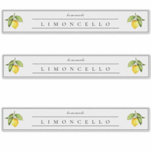 Rustic Homemade Limoncello Visning etikett