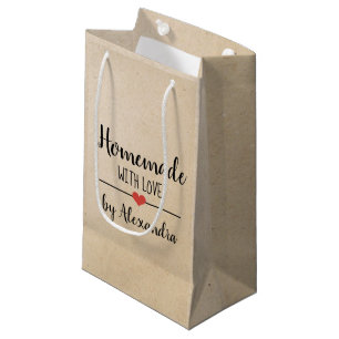 Rustic Homemade med liten presentväska från kär