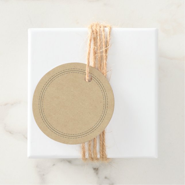 Rustic Homemade Simple Kraft Papper Skriva på Gåvor Etiketter (På plats)