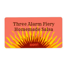 Rustic Homemade Three Alarm Hett Salsa Burk-etiket