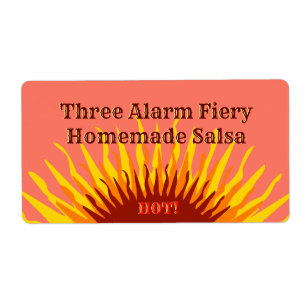 Rustic Homemade Three Alarm Hett Salsa Burk-etiket Fraktsedel