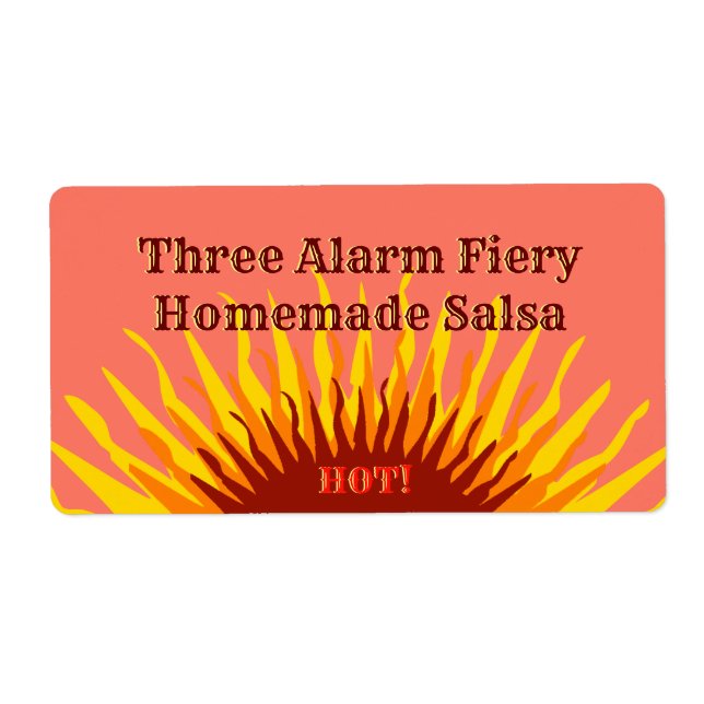 Rustic Homemade Three Alarm Hett Salsa Burk-etiket Fraktsedel (Framsidan)