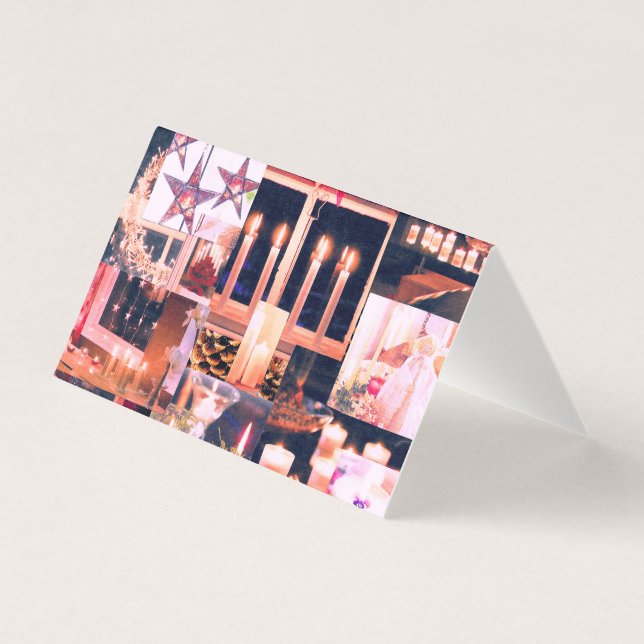 Rustic Homespun Juldekorationer samlingskort Kort (Framsida)