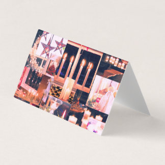 Rustic Homespun Juldekorationer samlingskort Kort