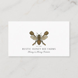 Rustic Honey Bee Beekeeper Apiary Visitkort