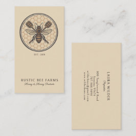 Rustic Honey Bee Beekeeper Apiary Visitkort