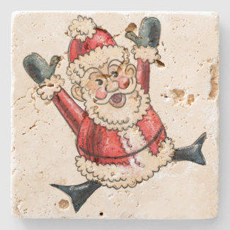 Rustic "Hooray Santa!" Underlägg