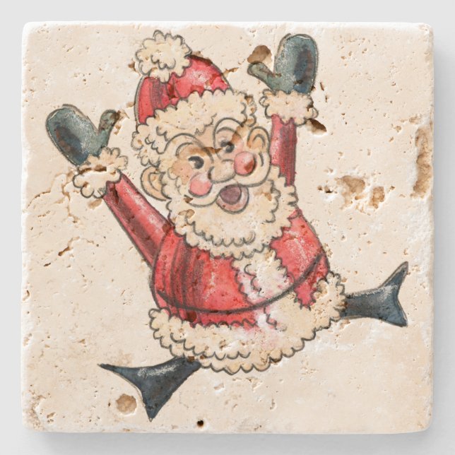 Rustic "Hooray Santa!" Underlägg (Framsidan)