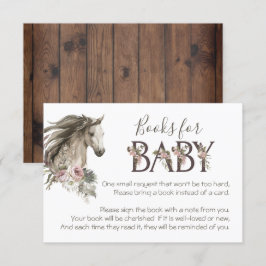 Rustic Horse Bokar for Baby Shower Inbjudningar
