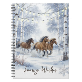 Rustic Horse Christmas  Anteckningsbok